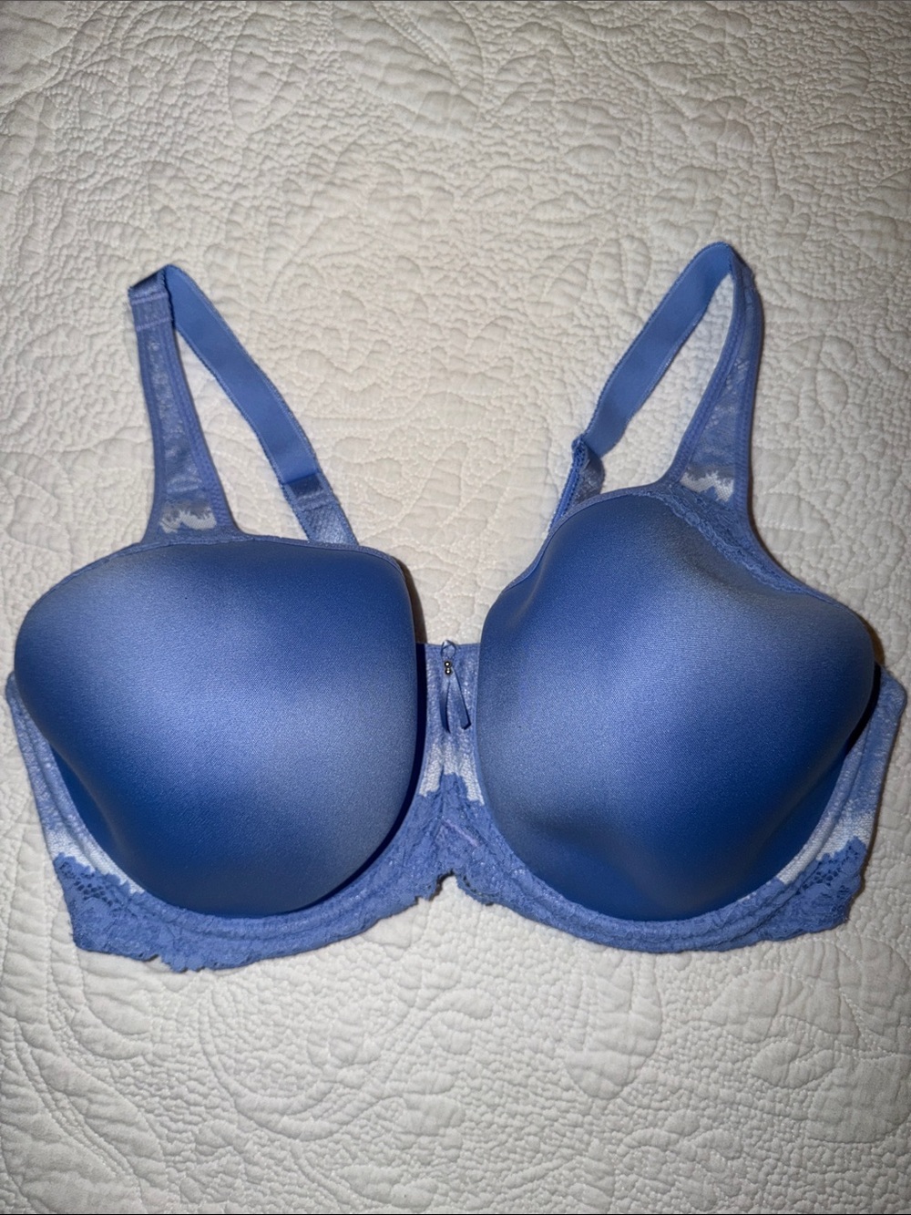 Wacoal 36DDD Lavender Underwire Bra, Lace Details, 4-hook Closure, Soft Cup, EUC